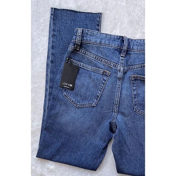 NWT Joe's Jeans High Rise Straight Ankle Raw Frayed Hem Jeans in Paula, Size 23 - Picture 15 of 16